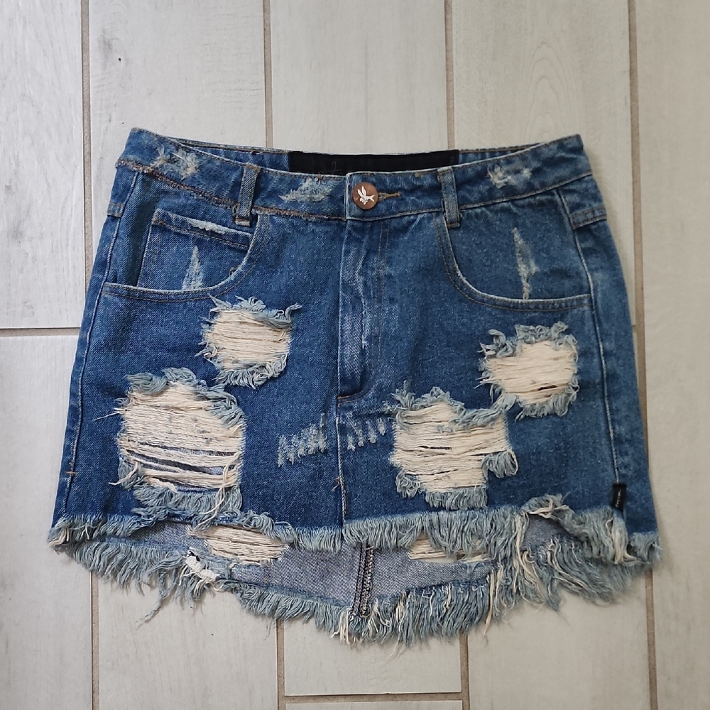 One Teaspoon Denim Mini Skirt